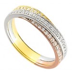 Alliance Femme 3 Ors Diamants.