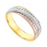 Alliance Femme 3 Ors Diamants.