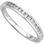 Alliance Femme Or blanc Diamants.
