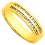 Alliance Femme Or jaune Diamants.