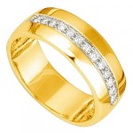 Alliance Femme Or jaune Diamants.