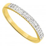 Alliance Femme Or jaune Diamants.