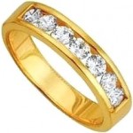 Alliance Femme Or jaune Diamants.
