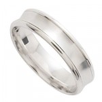 Alliance Homme Or blanc.