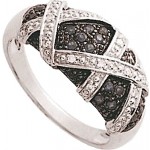 Bague Diamants Saphirs Or Blanc.