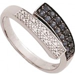 Bague Diamants Saphirs Or Blanc.