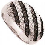 Bague Diamants Saphirs Or Blanc.