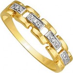 Bague Or jaune Diamants.