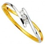 Bague Trilogie Diamants 2 ors.