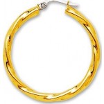 Boucles d'oreilles cr�oles Or jaune.