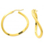 Boucles d'oreilles cr�oles Or jaune.