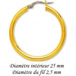 Boucles D'oreilles Cr�oles Or Jaune.