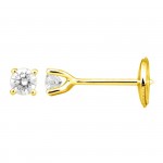 Boucles d'oreilles Diamant Or Jaune