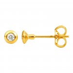 Boucles d'oreilles Diamant Or jaune