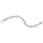 Bracelet Femme Or Blanc maille marine.