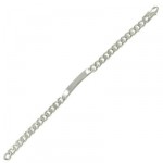 Bracelet Gourmette Identit� Argent.
