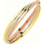 Bracelet jonc 3 Ors entrelac�s.