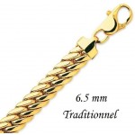 Bracelet Maille Anglaise Or Jaune.