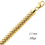 Bracelet Maille Anglaise Or Jaune.