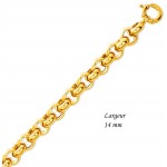 Bracelet maille Jaseron Or jaune.