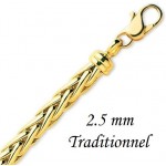 Bracelet maille Palmier Or Jaune.