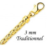 Bracelet maille Palmier Or Jaune.