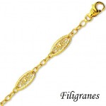 Bracelet Motifs Filigranes Or Jaune.