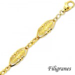 Bracelet Motifs Filigranes Or Jaune.