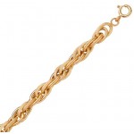 Bracelet Or Jaune For�at Double Antillais.