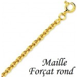 Cha�ne Or FR55 maille for�at rond 6.00gr.