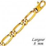 Cha�ne Or jaune maille altern�e 1/1