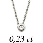 Cha�ne/Pendentif Or Blanc Diamant. 