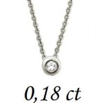 Cha�ne/Pendentif Or Blanc Diamant. 