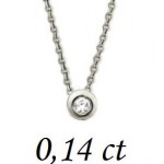 Cha�ne/Pendentif Or Blanc Diamant. 