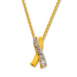 Cha�ne/Pendentif Or jaune Diamant.