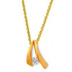 Cha�ne/Pendentif Or jaune Diamant.