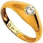 Chevali�re Homme Or jaune diamant