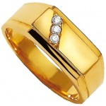 Chevali�re Homme Or jaune Diamants