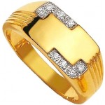 Chevali�re Homme Or jaune Diamants