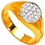 Chevali�re Homme Or jaune Diamants.