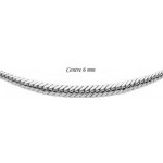 Collier Maille Anglaise Or Blanc.