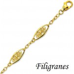 Collier Motifs Filigranes Or Jaune.
