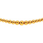 Collier Or Jaune Boules Chute 10 mm.