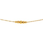 Collier Or Jaune Cha�ne Motifs Boules. 