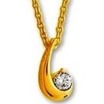 Collier Or Jaune Diamant.