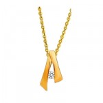 Collier Or Jaune Diamant.