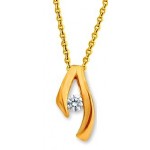 Collier Or Jaune Diamant.