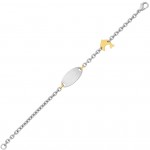 Gourmette B�b� Acier & Or.