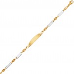Gourmette B�b� Acier & Or.