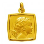 M�daille Ange de profil droit.